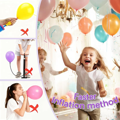 4-in-1 Electric Balloon Pump for All Balloons, Inflatables, and Sports Balls, Portable High Power Triple Inflating Ports for Latex Foil 260q Mylar Balloon
