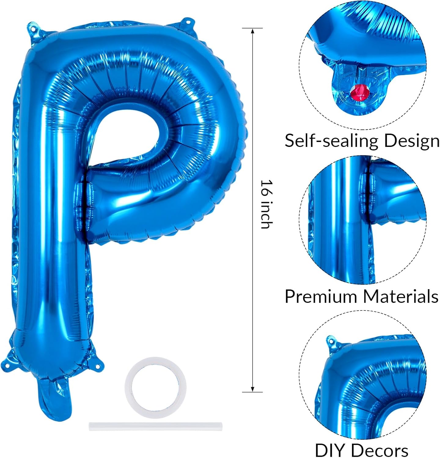 Happy Birthday Balloons Banner, Foil Balloon Personalized Name Letters Balloons Sign Birthday Party Decorations for Women Men Boys Girls Cream