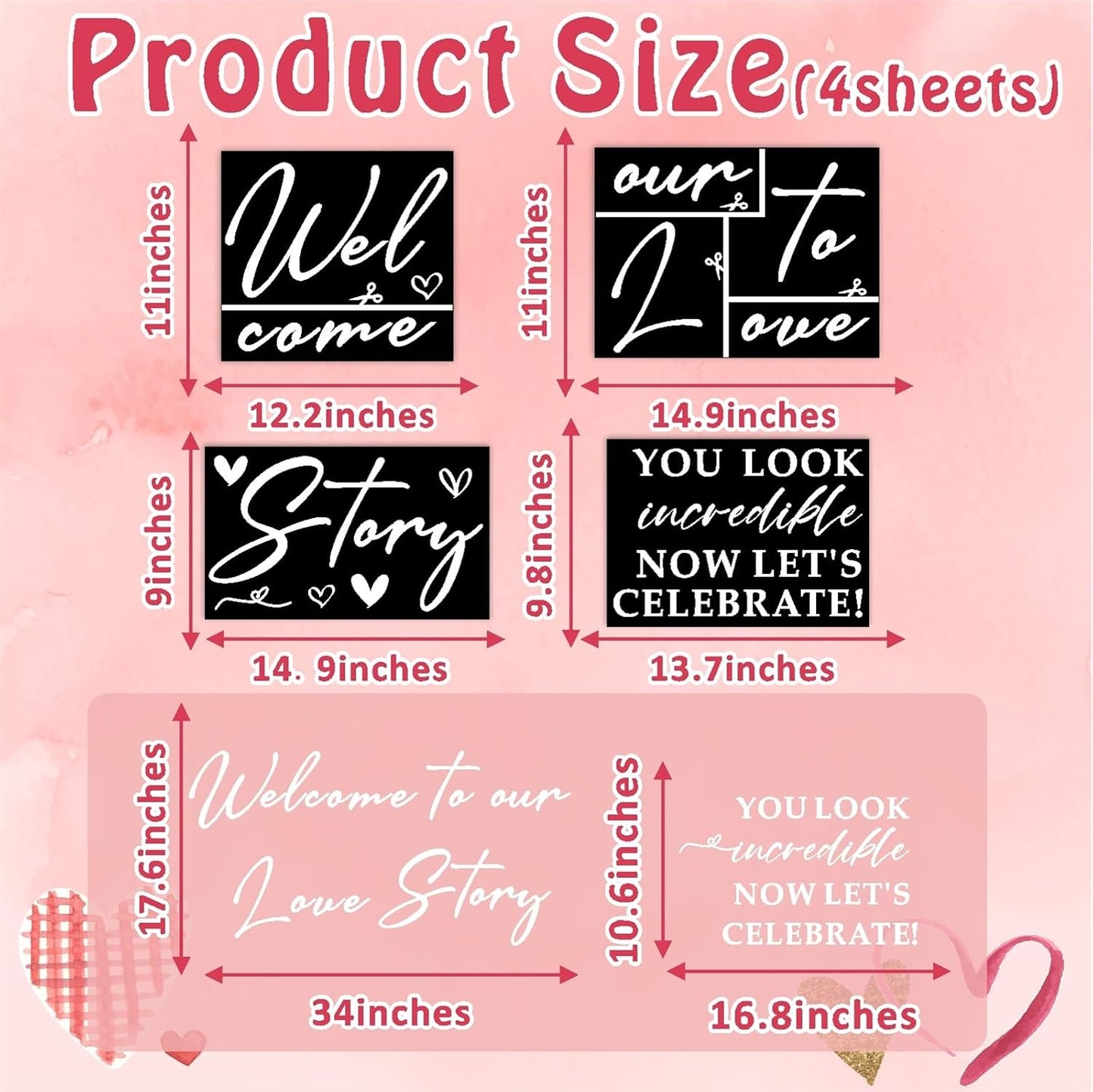 Custom Name Welcome to Our Wedding Signs Personalized Wedding Mirror Decals Selfie Mirror Decal for Wedding Entry Reception Display Golden Date Marriage DIY Vinyl Lettering Welcome Party Decoration