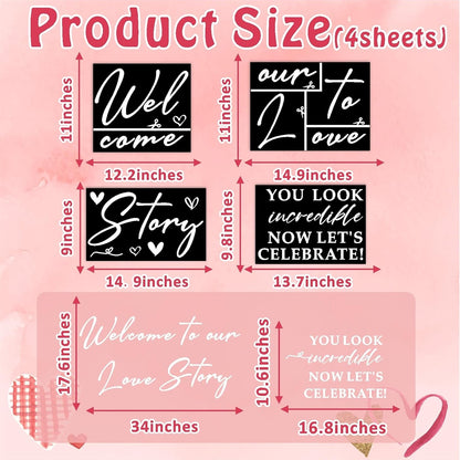 Custom Name Welcome to Our Wedding Signs Personalized Wedding Mirror Decals Selfie Mirror Decal for Wedding Entry Reception Display Golden Date Marriage DIY Vinyl Lettering Welcome Party Decoration