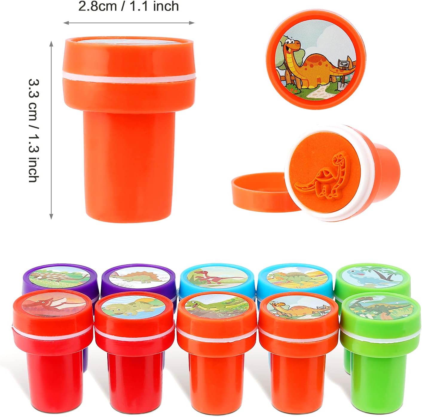 Kesoto 26Pcs Zoo Animal Stamps for Kids, Self Inking Stamps for Kids Birthday Gift, Farm Party Favors, Teacher Stamps