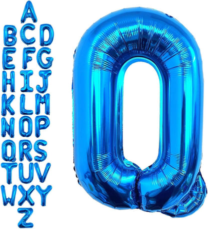 40 Inch Blue Letter A Balloons, DIY Phrase Foil Alphabet Letter A Balloons DIY Word A Banner for Birthday Anniversary Celebration Graduation Party Supplies Decoration