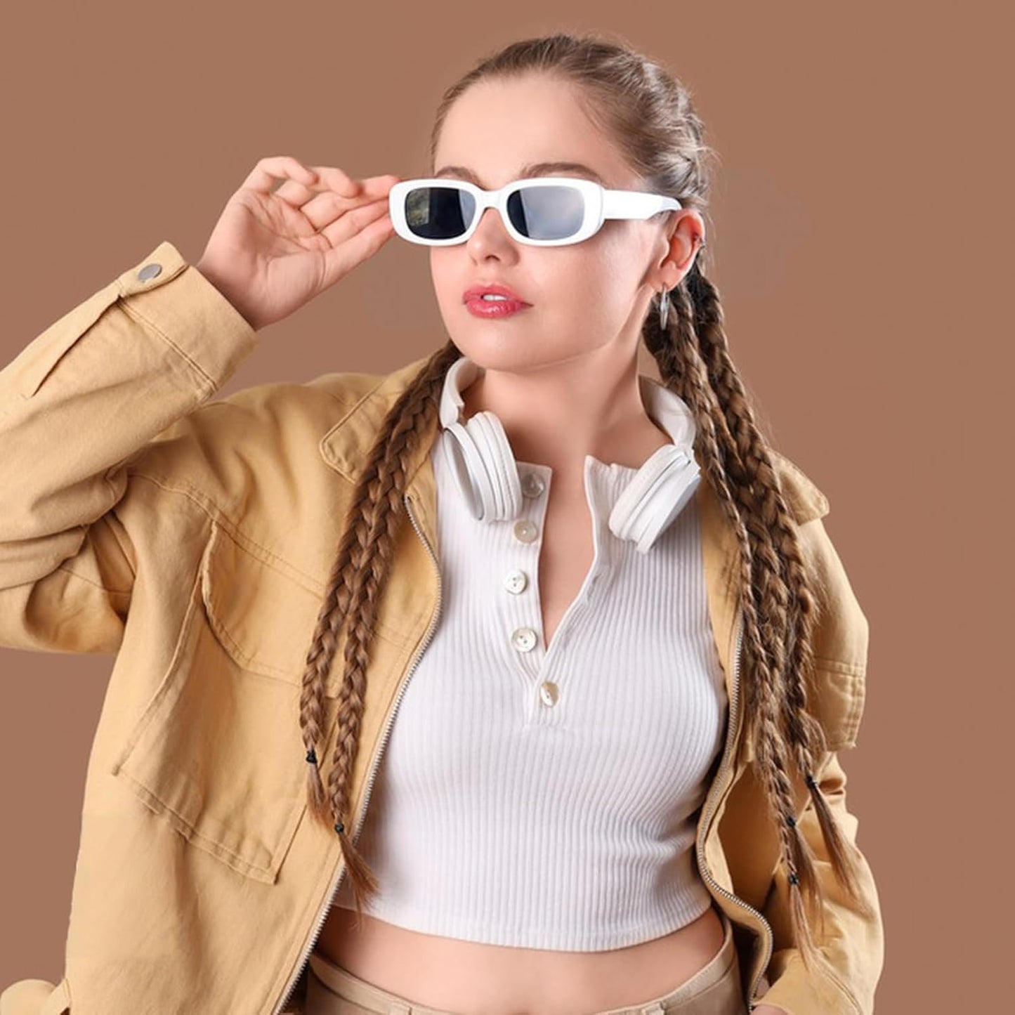 Pibupibu 40 Pack Rectangle Sunglasses Bulk 90s Retro Cool Party Sunglasses for Women Men Fun Glasses Set