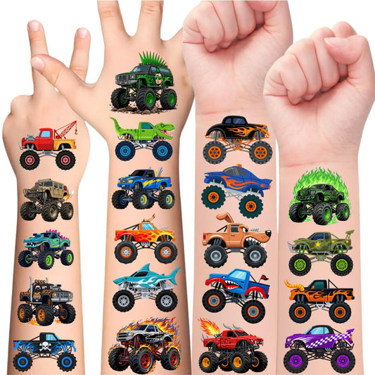 Racing Car Temporary Tattoos For Kids - Race Car Party Favors Birthday Decorations Supplies Gift Idea For Kids Teens Craft School Prizes - 58 Patterns