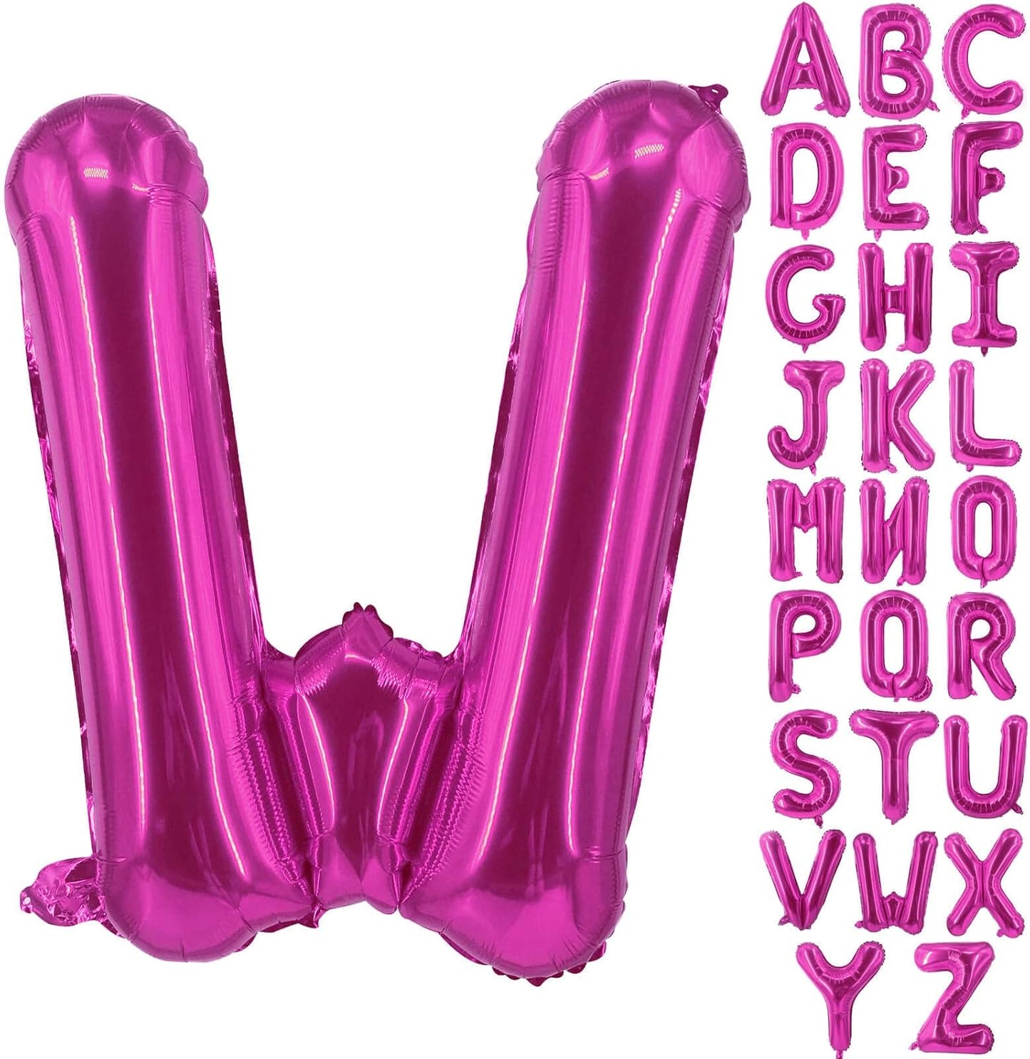Lovoir 40 Inch Large Hot Pink Letter A Balloons Big Size Jumbo Mylar Foil Helium Balloon for Birthday Party Celebration Decorations Alphabet Hot Pink A