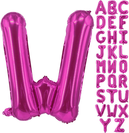 Lovoir 40 Inch Large Hot Pink Letter A Balloons Big Size Jumbo Mylar Foil Helium Balloon for Birthday Party Celebration Decorations Alphabet Hot Pink A