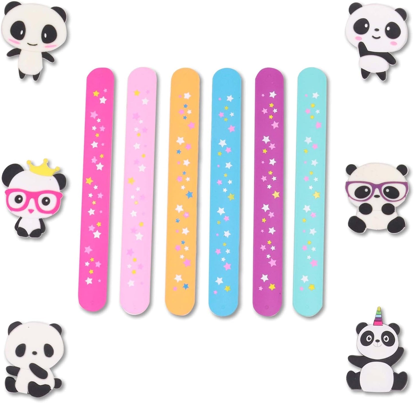 Cat Slap Bracelets for party- Silicone Wristbands Adjustable Party Favors, Classroom Prizes, Carnival Games - Birthday Gifts for Adults(6Pack)-LOCHSOEL