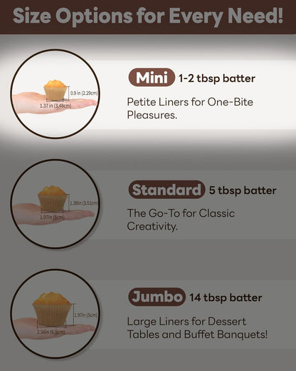 Bake Choice 200pcs Standard Black cupcake liners for baking,food grade cupcake wrappers,greaseproof parchment muffin liners for martin luther king jr day decorations