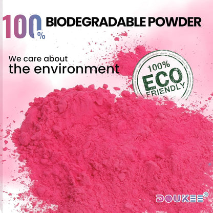 Gender Reveal Pink Confetti Cannon, DOUKEE Baby Shower Pink only Biodegradable Confetti Poppers for Girl Baby Reveal Party - 2 Set
