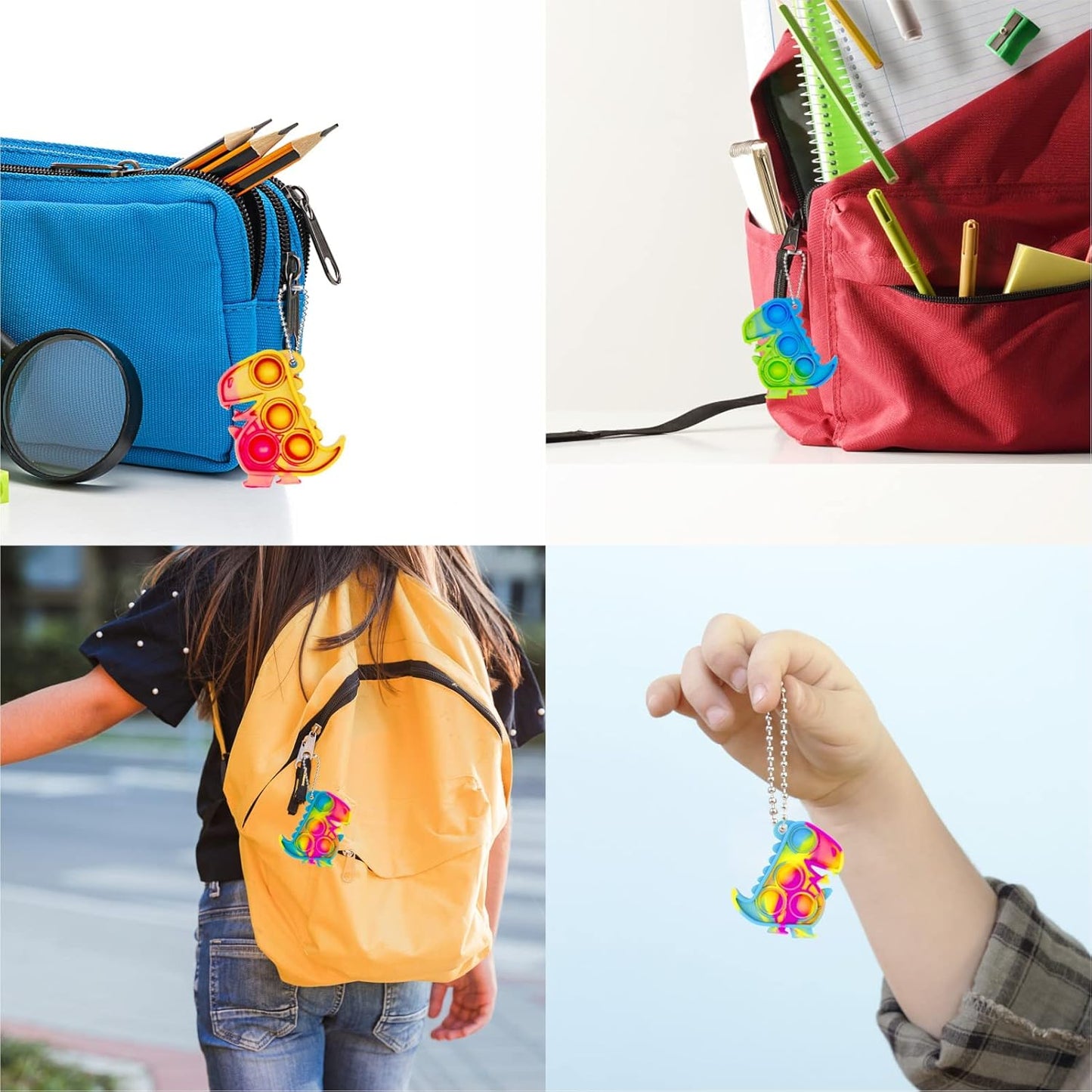 Pop Fidget Toys Bulk Its Party Favors for Kids 4-8 8-12 30 Pack Mini Pop Keychain It Small Fidgets for Classroom Prizes School End of Year Student Gifts from Teacher Birthday Goodie Bag Stuffers
