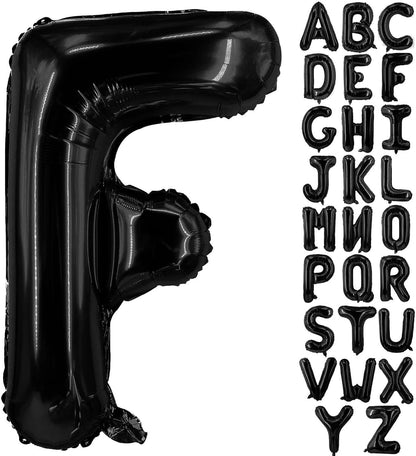 Lovoir 40 Inch Large Black Letter A Balloons Big Size Jumbo Mylar Foil Helium Balloon for Birthday Party Celebration Decorations Alphabet Black A