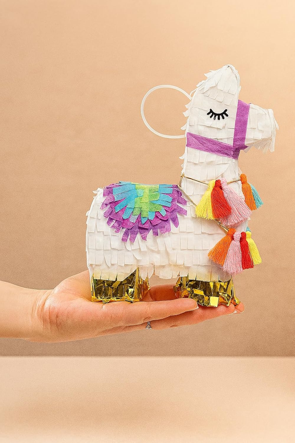 GIFTEXPRESS 6pk 8"x6" Benito the Mini Llama Pinatas – Small Birthday Party Favors, Cinco de Mayo, Fiesta, Gender Reveal, Taco Tuesday, Table Centerpieces, Classroom Decor, Mexican Fiesta Celebration
