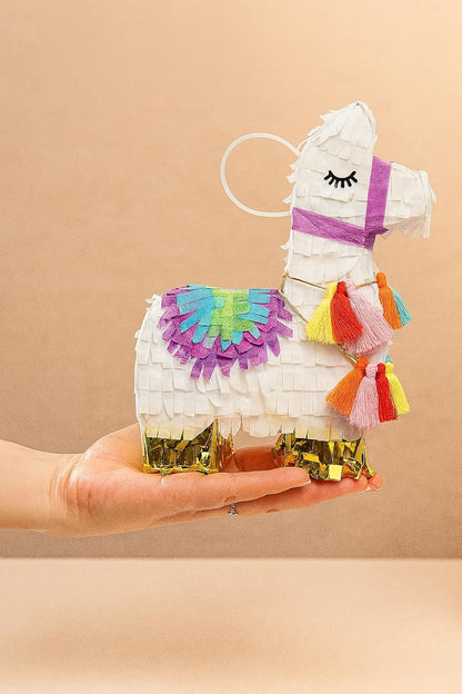 GIFTEXPRESS 6pk 8"x6" Benito the Mini Llama Pinatas – Small Birthday Party Favors, Cinco de Mayo, Fiesta, Gender Reveal, Taco Tuesday, Table Centerpieces, Classroom Decor, Mexican Fiesta Celebration