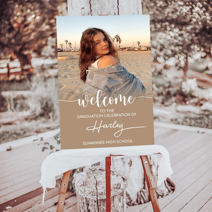 Graduation Party Welcome Sign, Photo Graduation Poster, Graduation Decorations, Grad Party Sign, Grad Welcome Sign, Graduation gift for best friend, Graduation gift for daughter, sister, brother - 1
