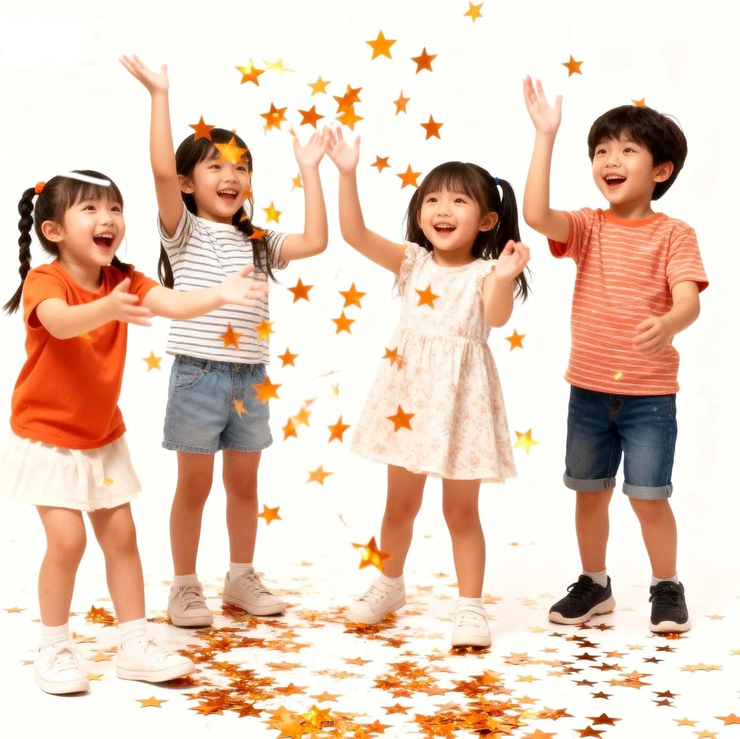Rainbow Star Metallic Foil Confetti 8000 Pcs Shiny Star Table Confetti for Fill Balloon Wedding Graduation Party Decorations,60g of pack