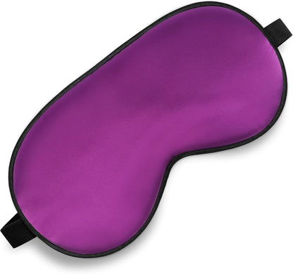 Silk Eye Mask with Adjustable Strap, Satin Blackout Sleeping Mask for Men&Women, Comfortable Blindfold Eyeshade for Night Sleep(Blue)