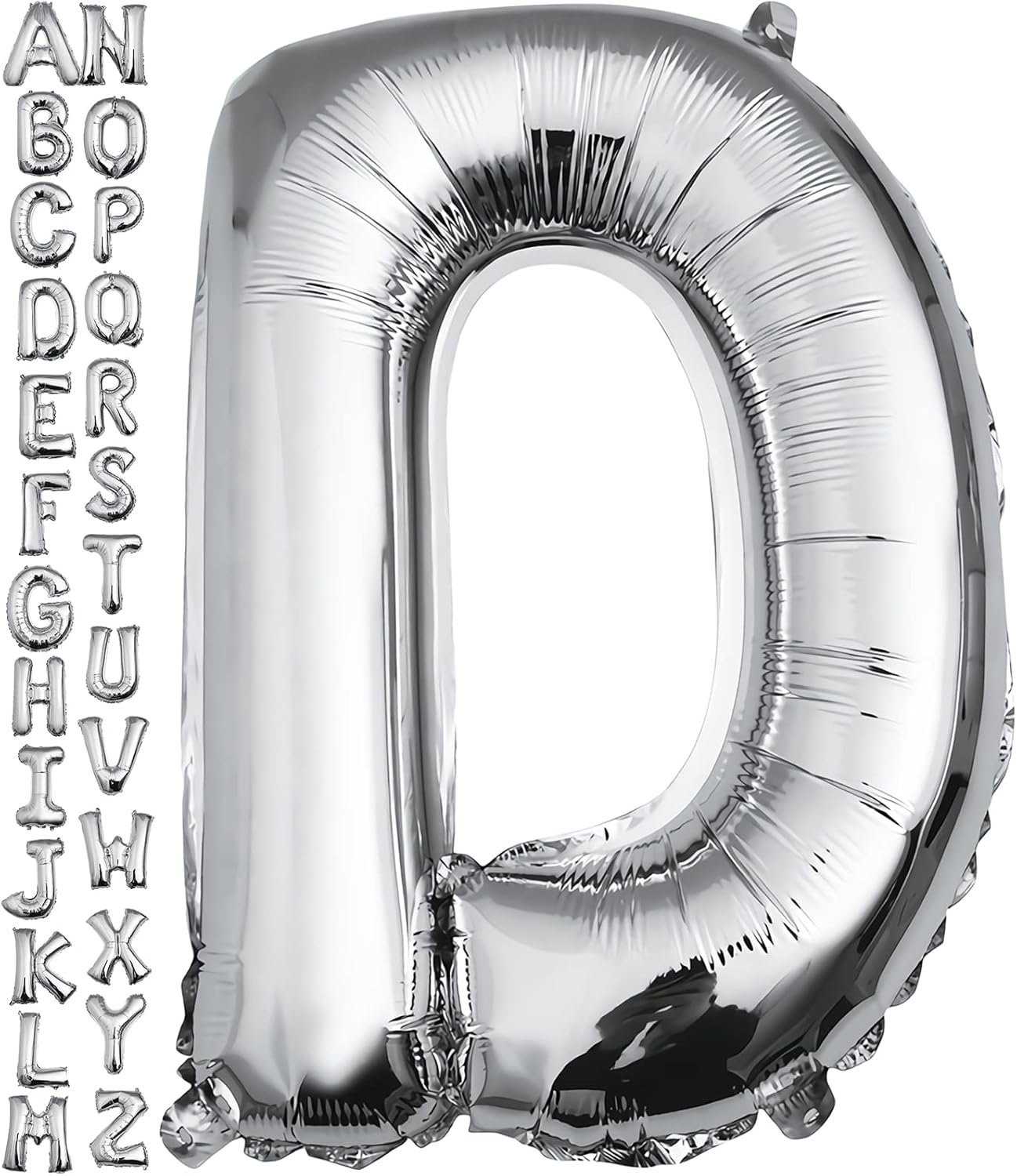 40 inch Silver Letter A Balloon, Big Size Alphabet Foil Mylar Helium Balloons for Birthday Party Celebration Wedding Anniversary Baby Shower Decorations Supplies Alphabet A