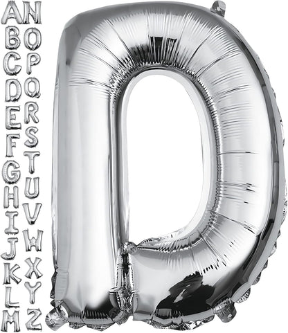 40 inch Silver Letter A Balloon, Big Size Alphabet Foil Mylar Helium Balloons for Birthday Party Celebration Wedding Anniversary Baby Shower Decorations Supplies Alphabet A