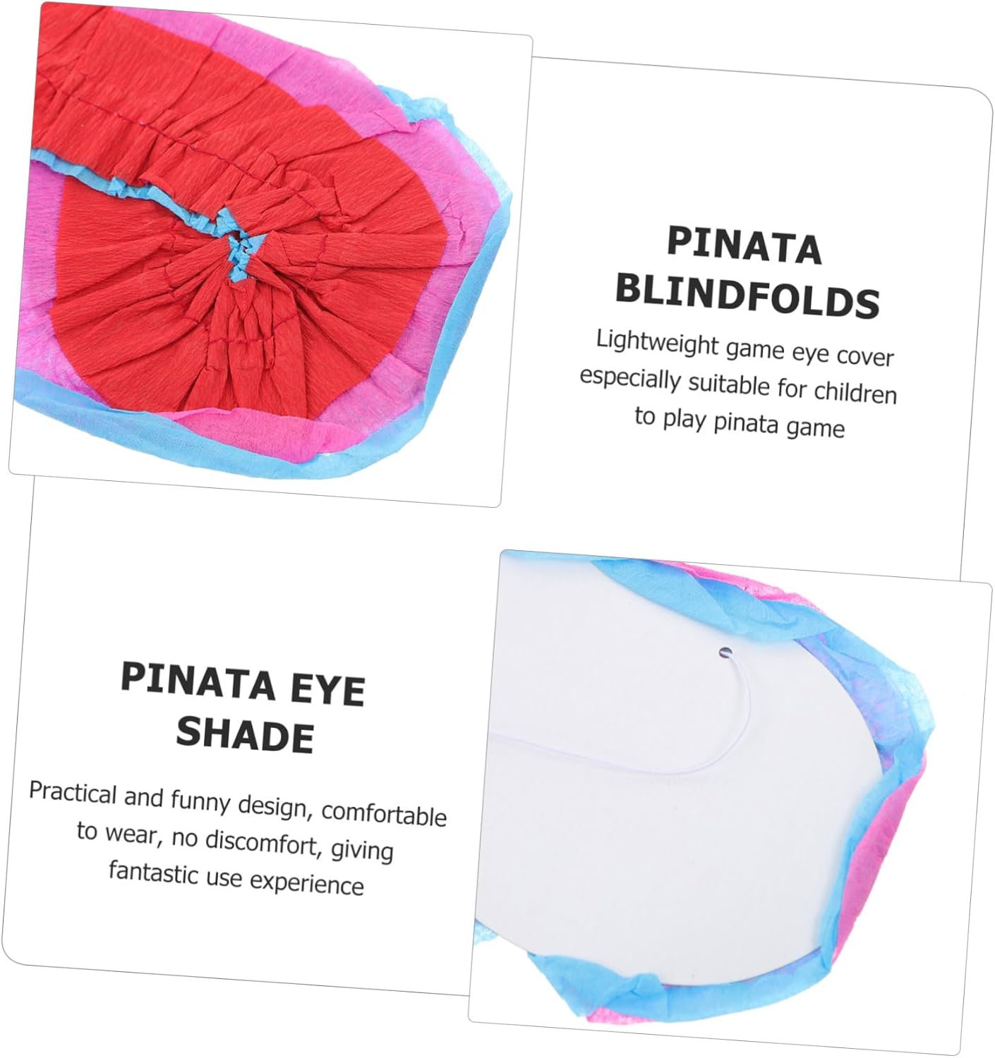 FOMIYES 2pcs Pinata Eye Masks for Boys and Girls Blindfolds for Party Games Glow Party Sleep Masks Pinata Eye Cover
