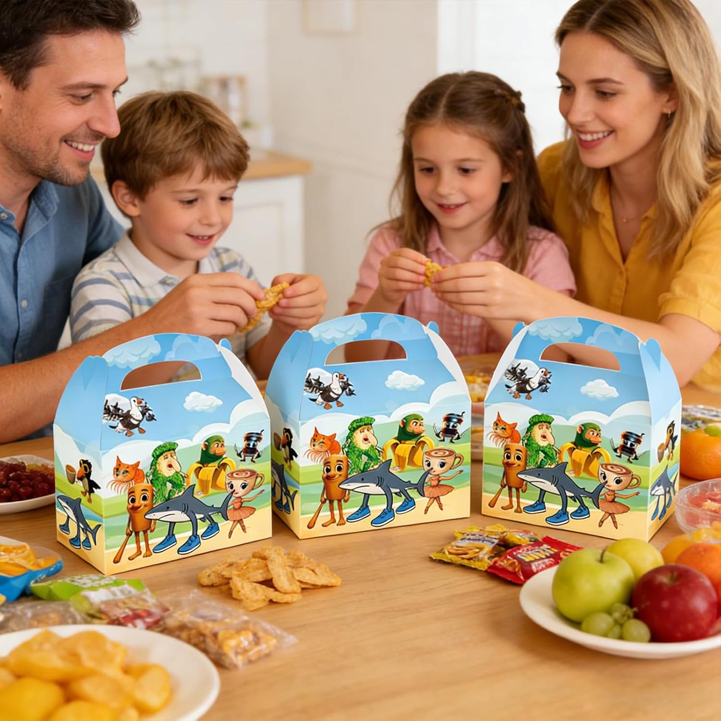 TJLMCORP Italian Brainrot Party Game, Pin the Tail Party Game Set With 24 Stickers and and 2 Blindfolds, Tralalero Themed Birthday Party Supplies, Brain Rot Party Decorations（Tung Tung Tung Sahur）