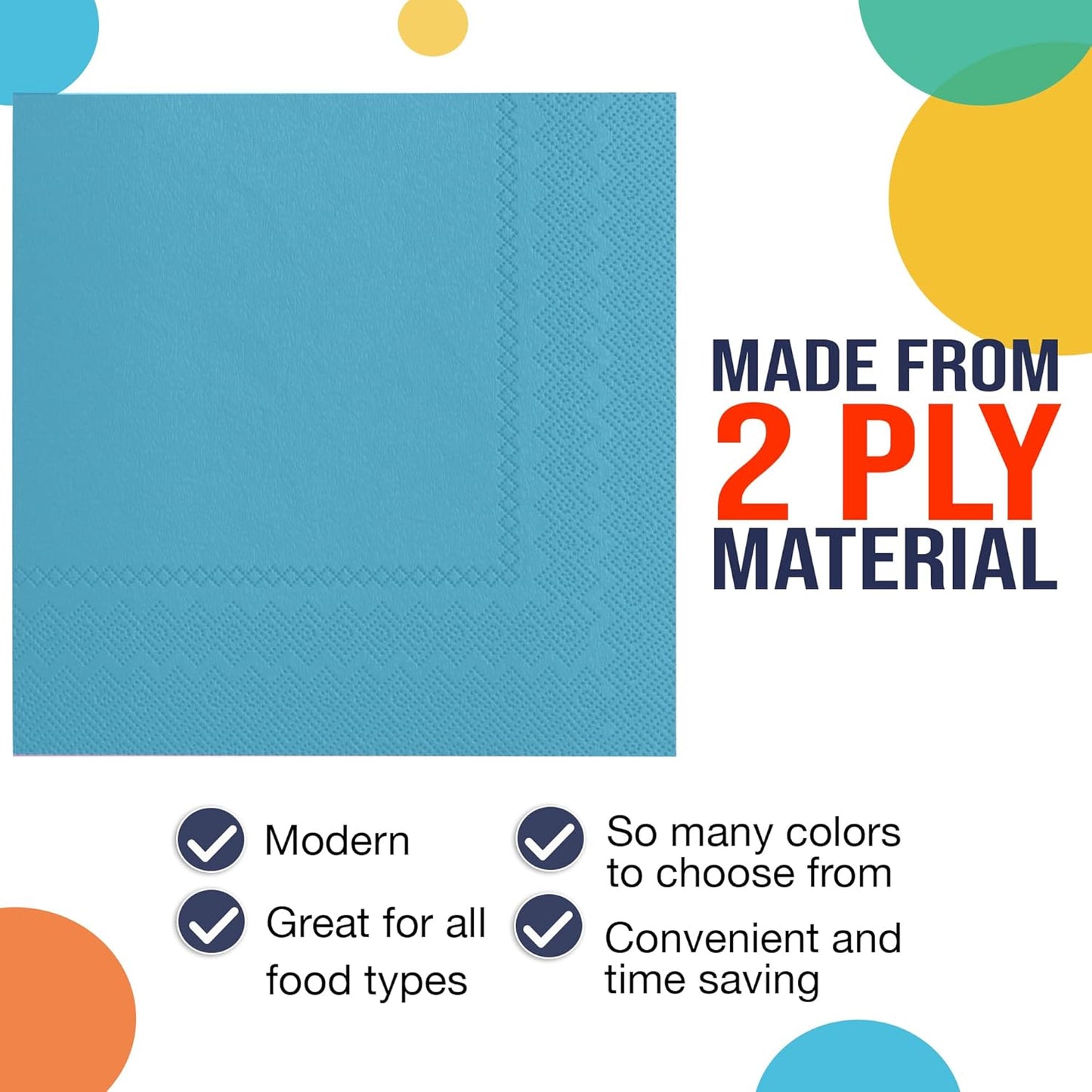 Party Solids Purple Paper Napkins Disposable Everyday 50 Pcs 2 Ply Purple Dinner Napkins Paper Everyday For Parties & Party Supplies