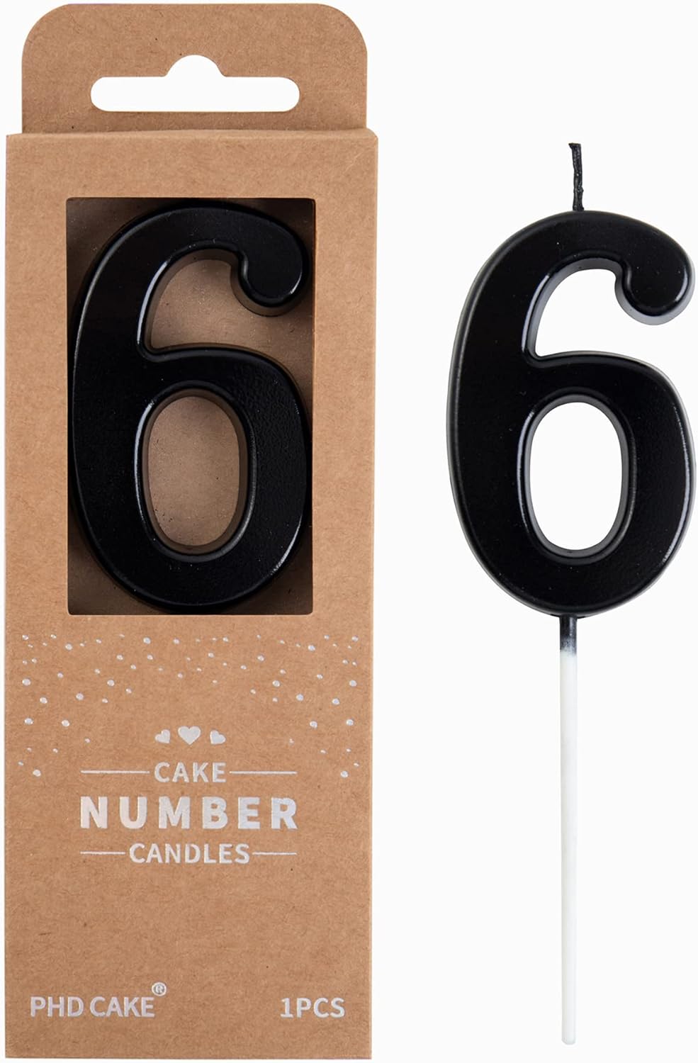 PHD CAKE 2.76 Inch Modern Gold 2 Number Birthday Candles, Gold Number Candles, Cake Number Candles, Party Celebration