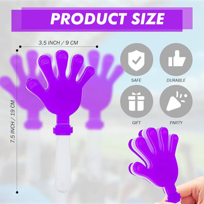 48 Pack Hand Clappers 7.5 Inch Noisemakers Bulk for Team Sports School Events Party Favors(Blue and White)