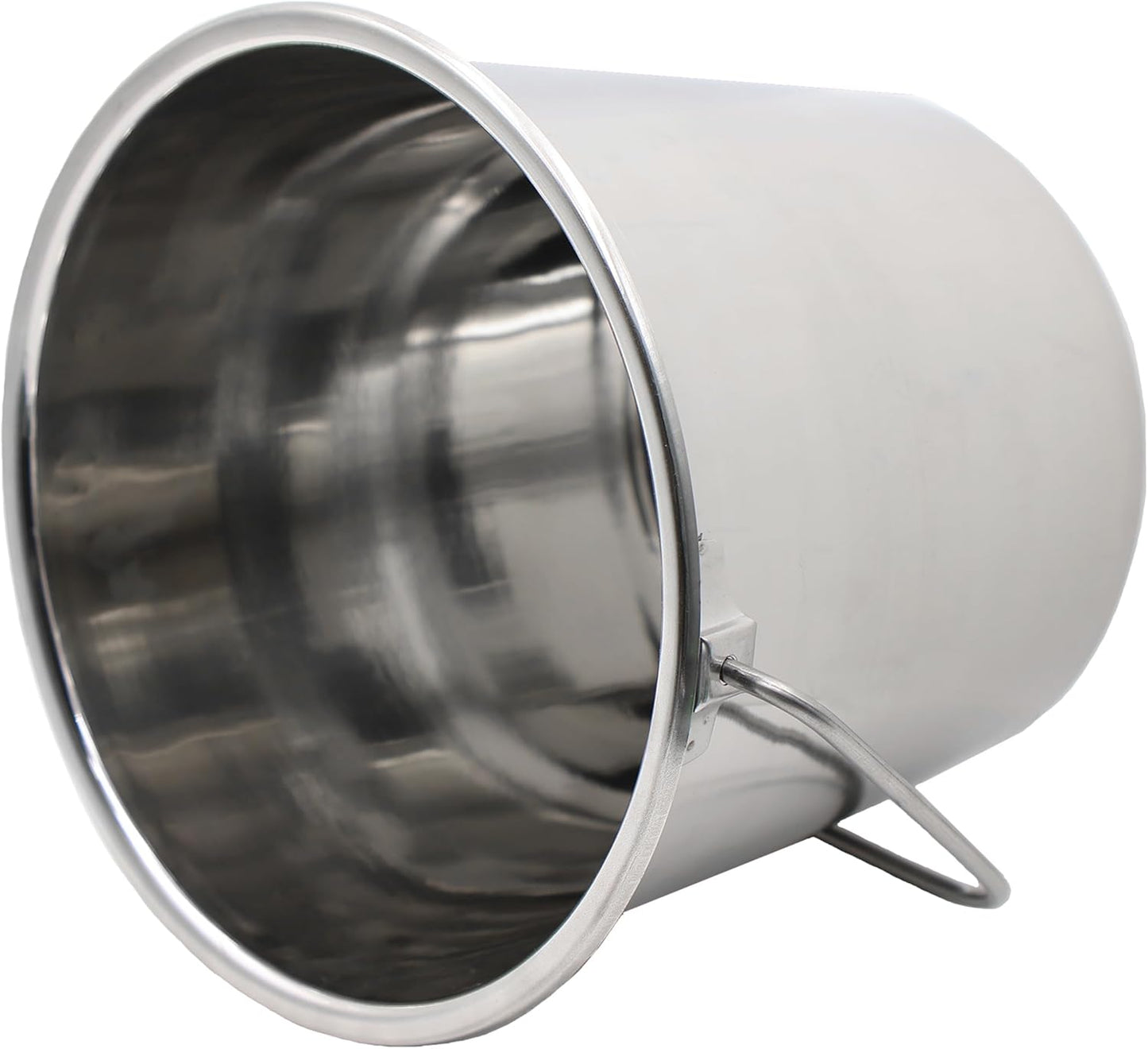 Grip Stainless Steel Bucket (4 Gallon) - Great for Pets, Cleaning, Food Prep - Hang on Fences, Cages, Kennels - Home, Garage, Workshop