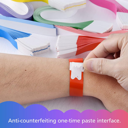 MIAHART Paper Wristbands for Events - 300 Pcs Gold Waterproof Party Arm Bands for Lightweight Concert Use