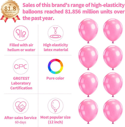 110pcs Black Balloon 12 inch, Black Latex Balloons for Birthday Party Baby Shower Wedding(with 2 Ribbons). - Colors B