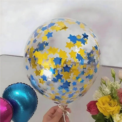 Rainbow Metallic Foil Star Confetti 0.78inch/2cm 8000PCS Table Confetti for Party Birthday Decoration or Filled Balloons