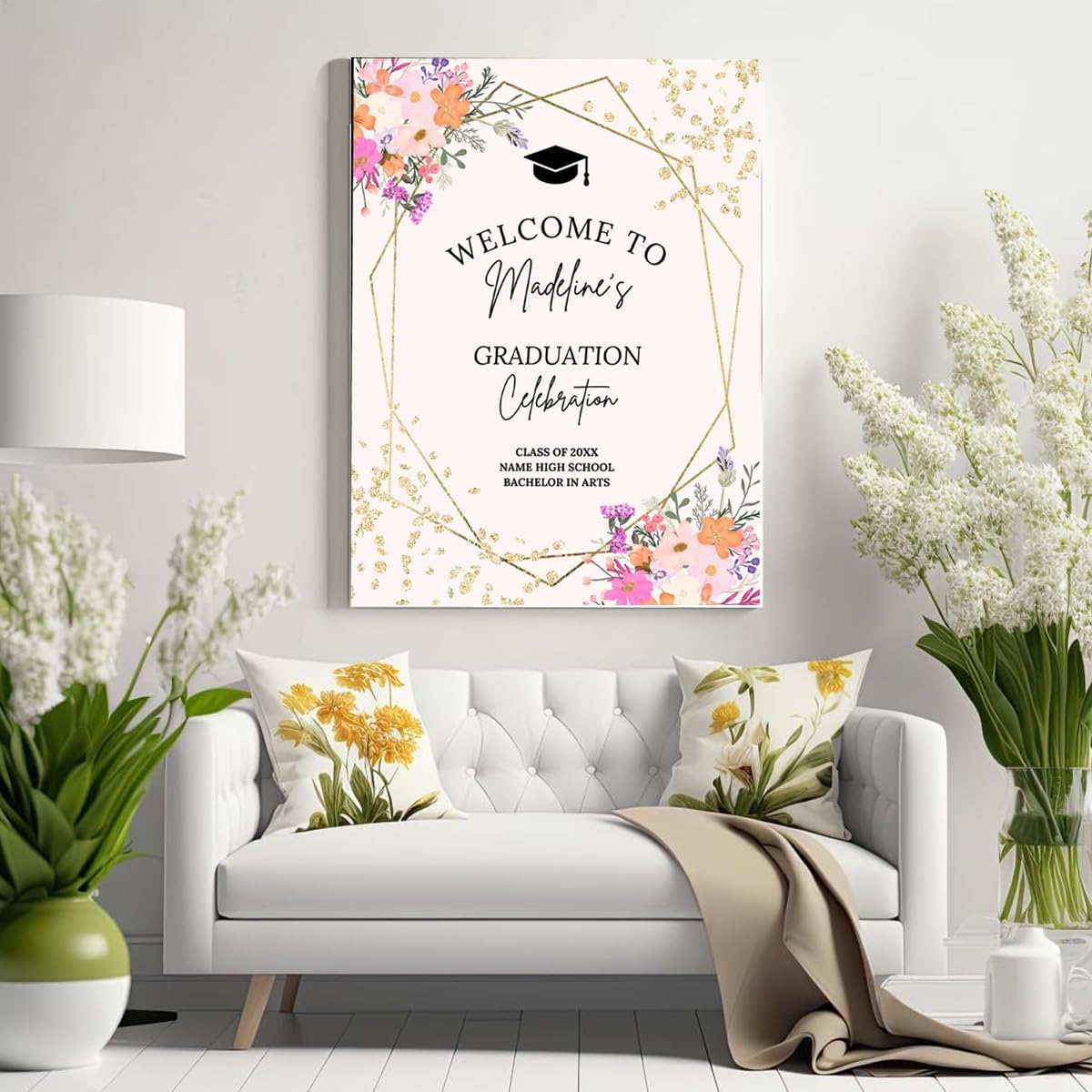 Graduation Party Welcome Sign, Photo Graduation Poster, Graduation Decorations, Grad Party Sign, Grad Welcome Sign, Graduation gift for best friend, Graduation gift for daughter, sister, brother - 1