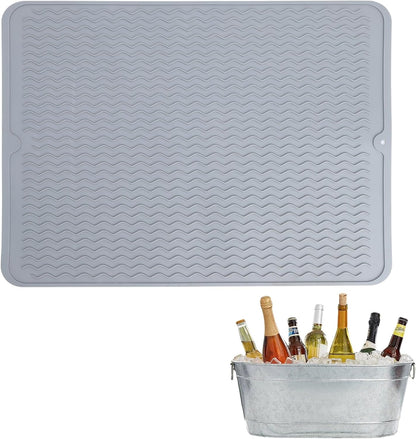 Ice Bucket drying mat,silicone pad for Galvanized Tubs,Beverage Tub,Drink Buckets for Parties,Metal Tub,Beer Buckets,Use Ice Tub for Indoor or Outdoor Bars party