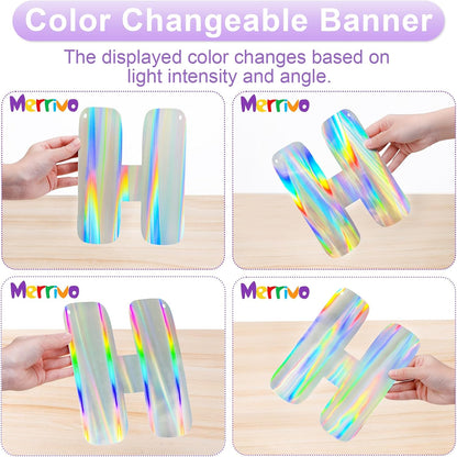Iridescent Welcome Back We Missed You So Much Banner, Holographic Welcome Back Decorations, Pre-Strung Welcome Home sign for Office Party, Family Gathering, Back to School, Military Homecoming