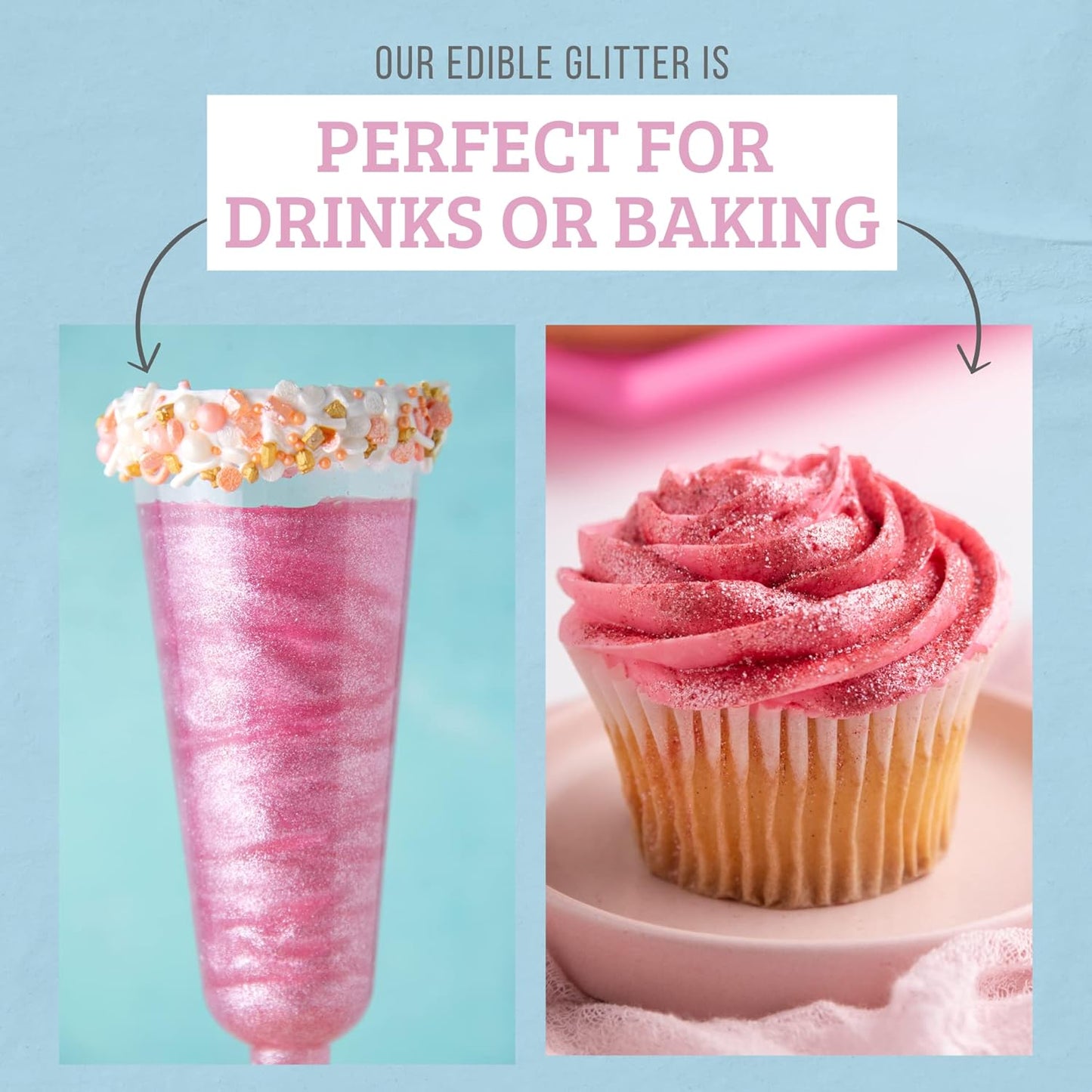 Sweets Indeed Edible Glitter, Perfect for Drinks, Cocktails, Beverages & Cake Decorating, Dessert Cake Topper, 4 grams (Gold 4g)