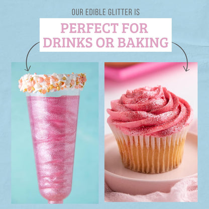 Sweets Indeed Edible Glitter, Perfect for Drinks, Cocktails, Beverages & Cake Decorating, Dessert Cake Topper, 4 grams (Gold 4g)