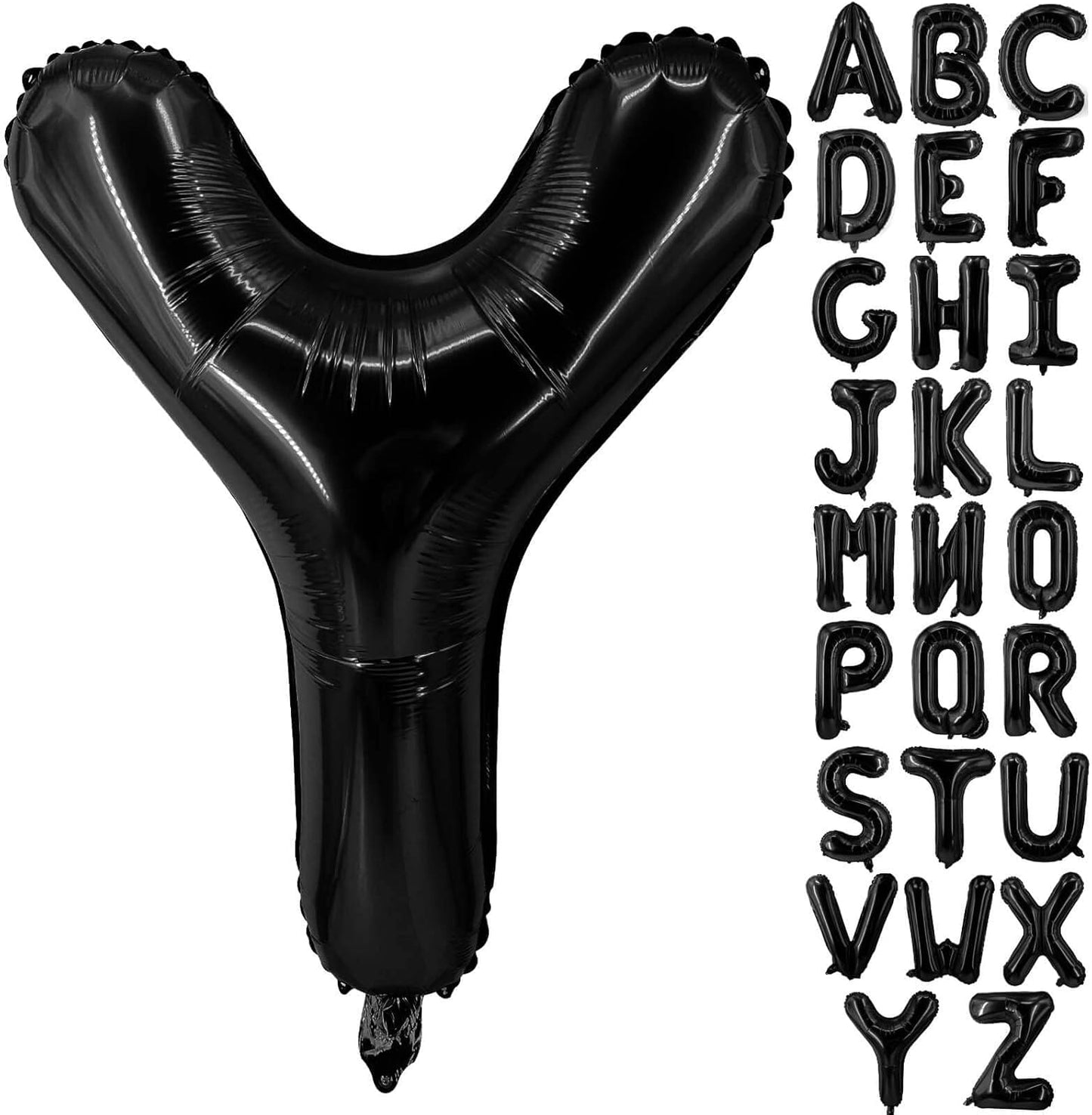 Lovoir 40 Inch Large Black Letter A Balloons Big Size Jumbo Mylar Foil Helium Balloon for Birthday Party Celebration Decorations Alphabet Black A