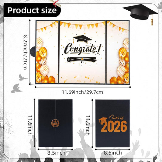 Graduation Signature Book, Black and Gold Graduation Guest Book 2026, Grad Party Decorations Class of 2026 Graduations Sign in Guest Books Favors Supplies, Signing Books for Graduations