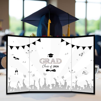 Class of 2026 Graduation Guest Book - 18''x 12'' Minimalist Graduation Signature Book - High School College Guest Book Alternative Signature Board Card - Grad Party Decor & Supplies-A05