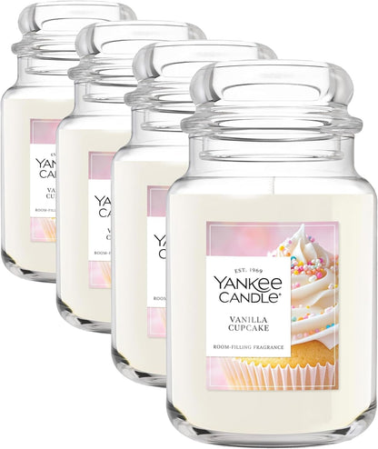 Yankee Candle Vanilla Cupcake, Scented Candle, 22oz Large Jar with up to 150 Hour Burn Time, Giftable, Birthdays