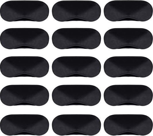30 Pieces Blindfold Eye Cover Sleep Mask for Games Party Sleeping Travel with Nose Pad and Adjustable Strap (Multicolored)