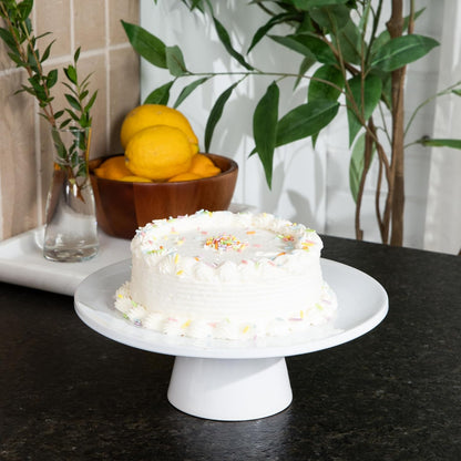The Cake Stand – 10 Inch Gloss Ceramic Pedestal Cake Stand, Modern Footed Dessert Stand for Cakes, Cupcakes, Cookies & More (Periwinkle)