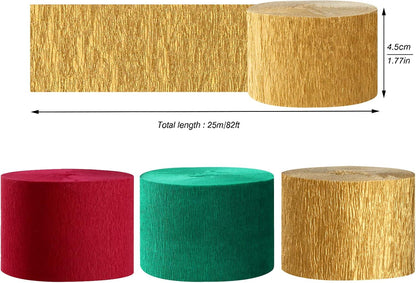 Navy-Blue White-Gold Crepe Paper Streamers - 9 Rolls Royal Blue Graduation 2025 Men Boy Birthday Party Decorations Streamer Wedding Bridal Shower Paper Garland Fathers Day Decor Panduola