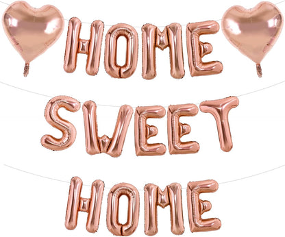 TONIFUL 16 Inch Cream White HOME SWEET HOME Letter Balloon,Decoraction for Housewarming, New Home Parties and Homecoming Celebrations,Ivory White Balloon Banner for Welcome Sign and Party Supplies