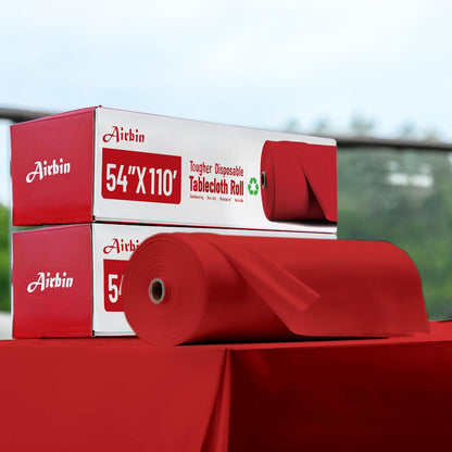 Plastic Table Cloth, 310 Ft X 54 in Disposable Tablecloth White Plastic Tablecloth with Any Cut Sliding Cutters Premium Table Cover Roll for Picnics, Parties, Birthdays, Weddings