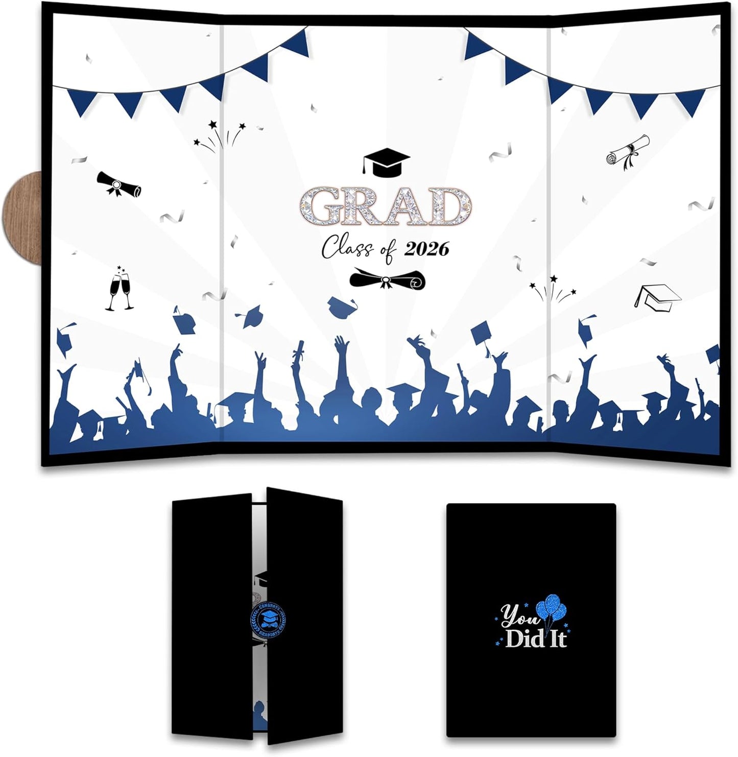 Class of 2026 Graduation Guest Book - 18''x 12'' Minimalist Graduation Signature Book - High School College Guest Book Alternative Signature Board Card - Grad Party Decor & Supplies-A05
