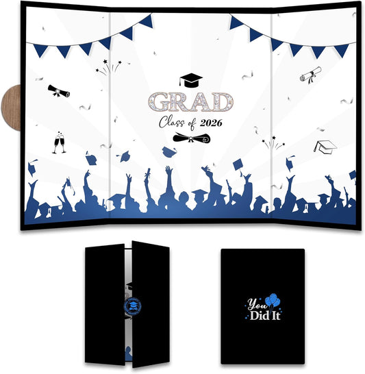 Class of 2026 Graduation Guest Book - 18''x 12'' Minimalist Graduation Signature Book - High School College Guest Book Alternative Signature Board Card - Grad Party Decor & Supplies-A05