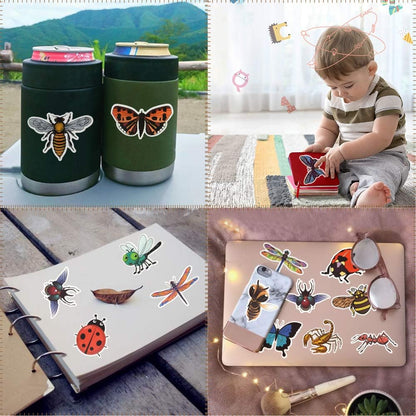 QTL Neon Stickers for Teens & Students Prizes, Waterproof Vinyl Party Favor Stickers, School Rewards, Water Bottle and Laptop, 50PCS - Colors A