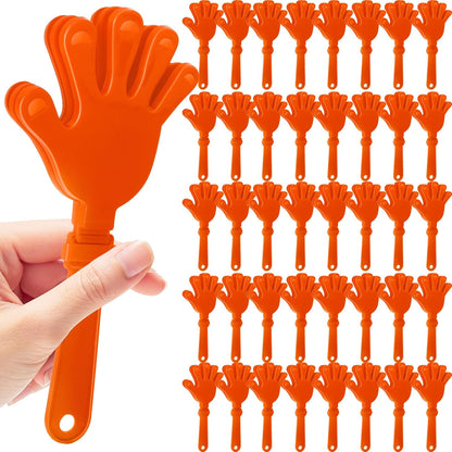 50 Pcs Hand Clappers Noisemakers 7.5 Inch Clappers Noisemakers Plastic Hand Clappers for Birthdays Game Football Sporting Events Cheers Supplies Dance Basketball Football Noisemakers(Black)
