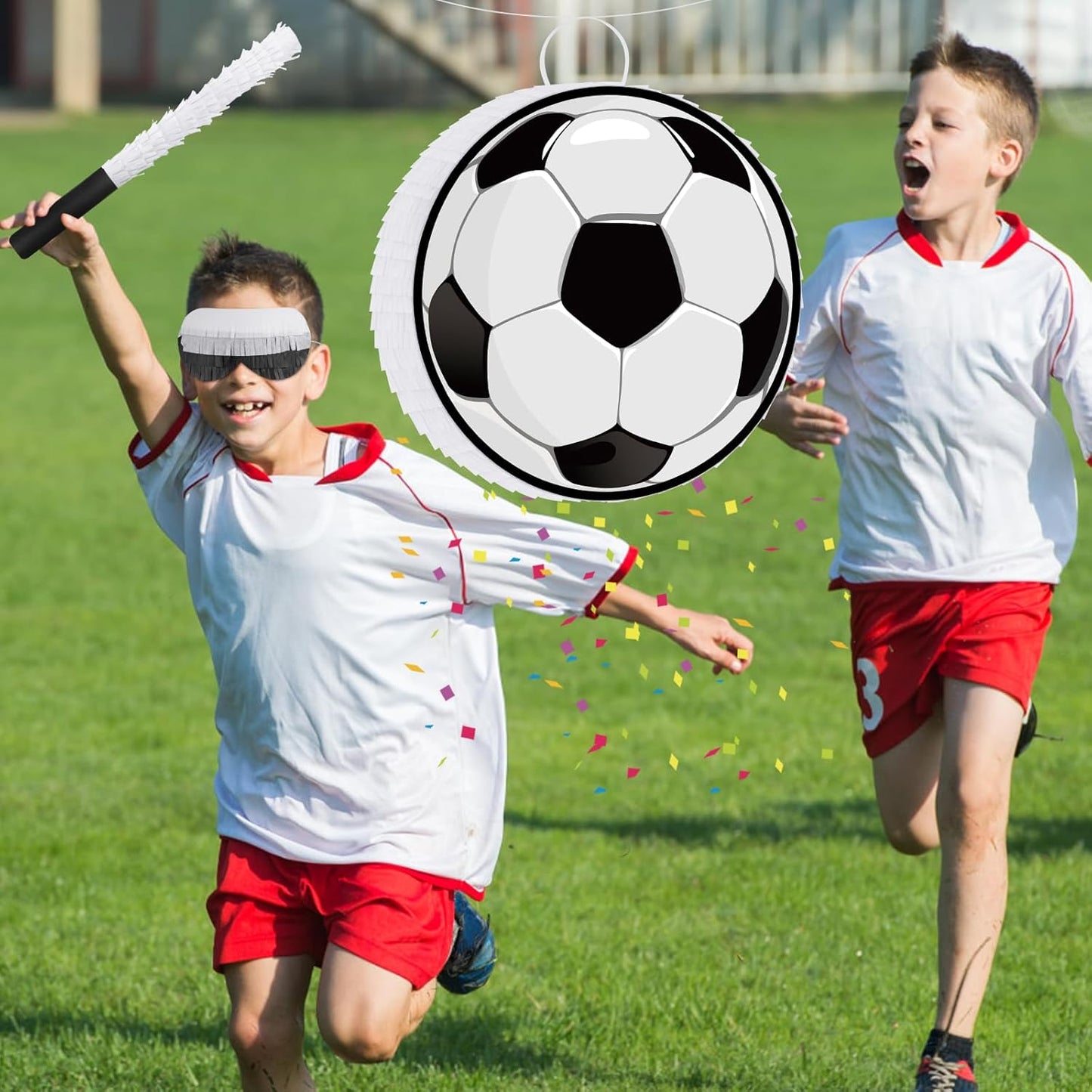 Hooqict Mexican Pinata with Blindfold and Bat Stick Party Pinata for Fiesta Carnival Cinco de Mayo Decorations Kids Adults Mexican Party Games Birthday Party Supplies
